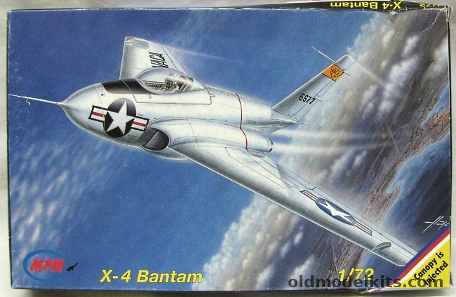 MPM 1/72 Northrop X-4 Bantam - NACA Test Program 1951-52 / Northrop Test Program / USAF Test Program, 72093 plastic model kit